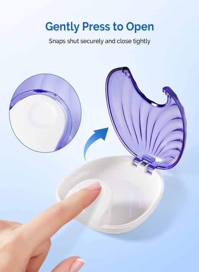 چاي ام يو علبة تثبيت الأسنان من جامعة جيمس ماديسون، حافظة تقويم أسنان لحماية الفم، علبة طقم أسنان، بنفسجي - Image 2